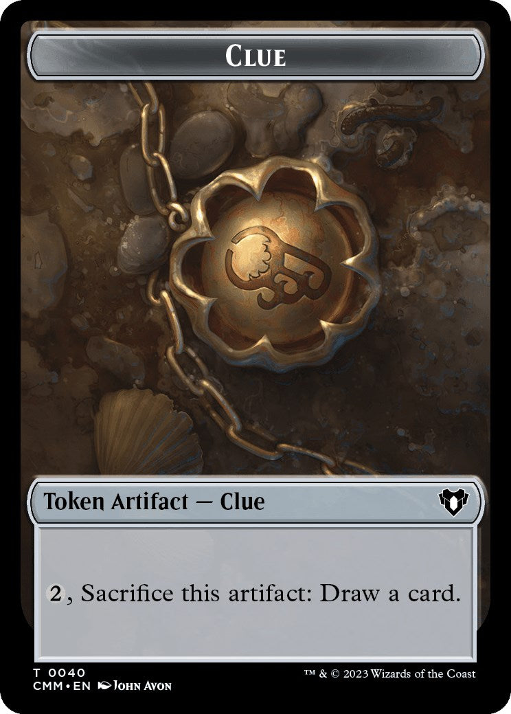 Clue // Graveborn Double-Sided Token [Commander Masters Tokens] | Jack's On Queen