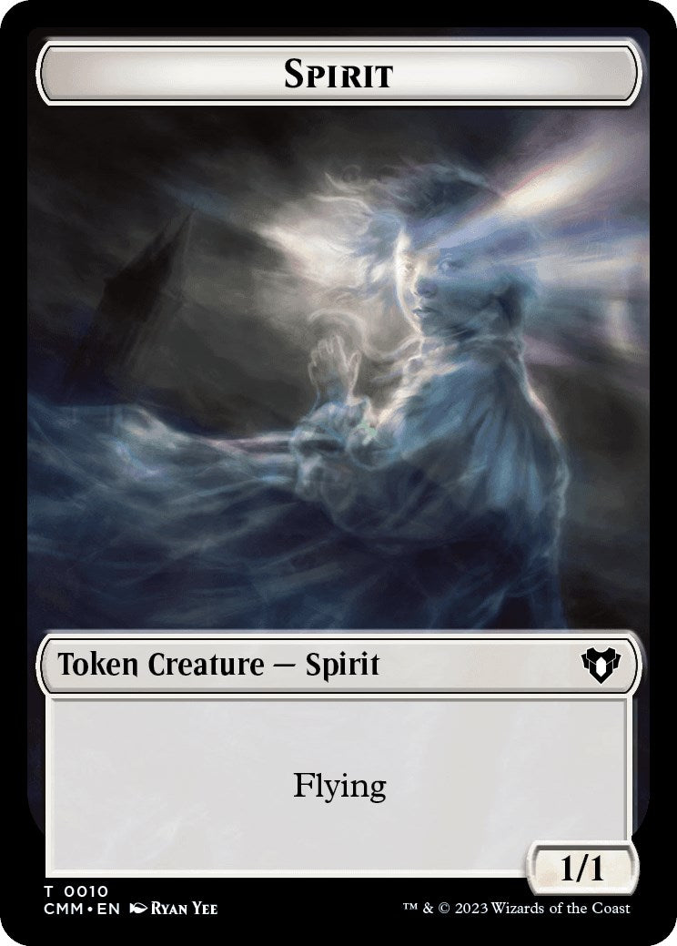 Spirit (0010) // Elephant Double-Sided Token [Commander Masters Tokens] | Jack's On Queen