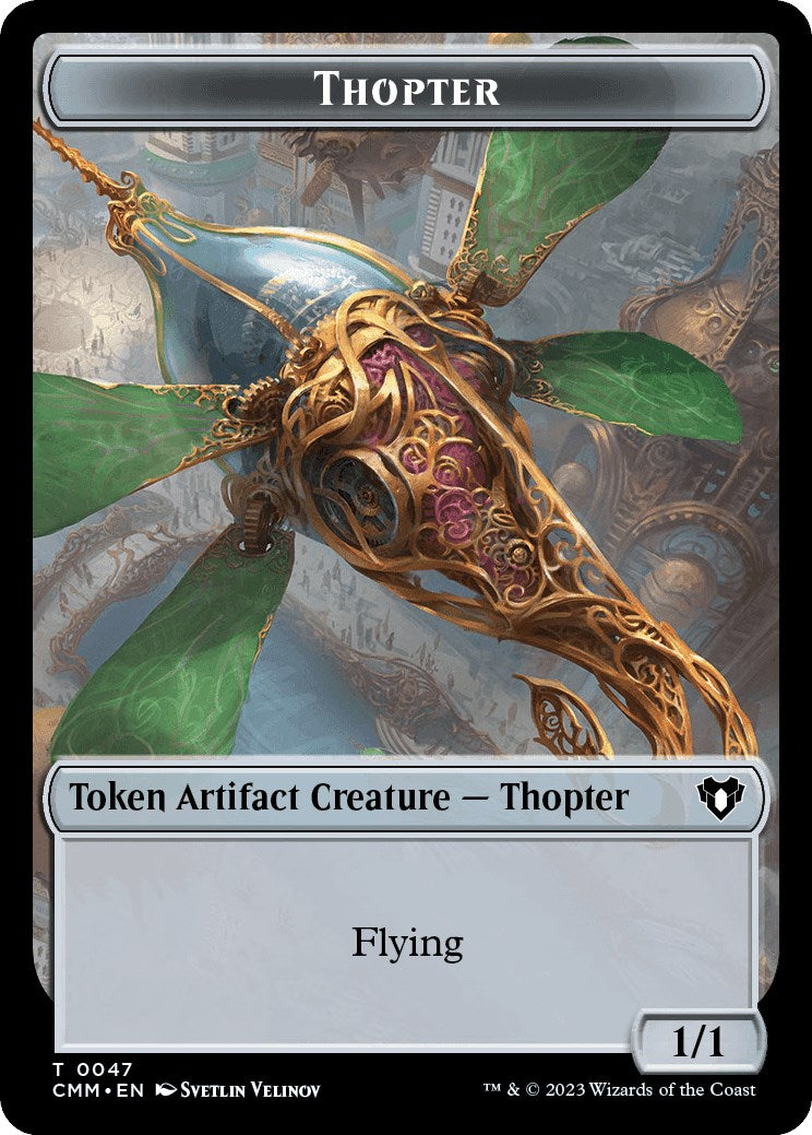 Thopter // Phyrexian Germ Double-Sided Token [Commander Masters Tokens] | Jack's On Queen