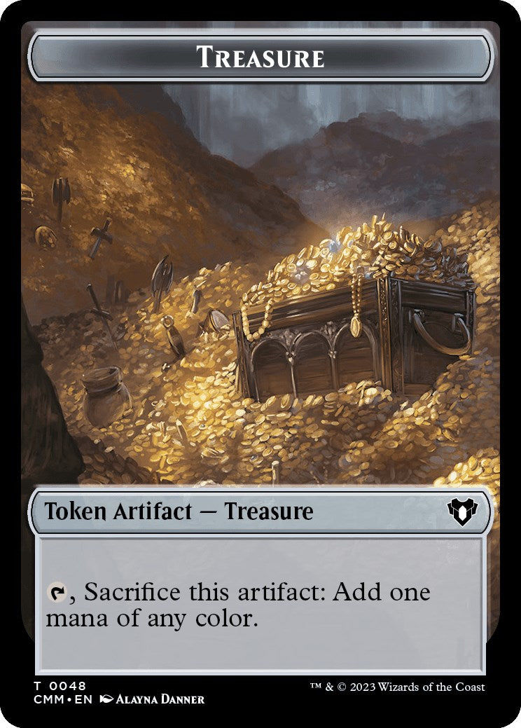 Treasure // Construct (0041) Double-Sided Token [Commander Masters Tokens] | Jack's On Queen