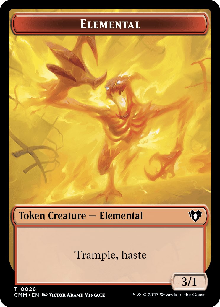 Elemental (0026) // Cat (0030) Double-Sided Token [Commander Masters Tokens] | Jack's On Queen