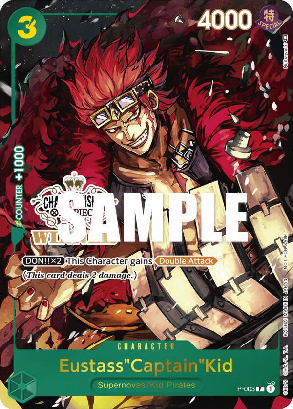 Eustass"Captain"Kid (Store Championship Vol. 2 Winner) (P-003) [One Piece Promotion Cards] | Jack's On Queen