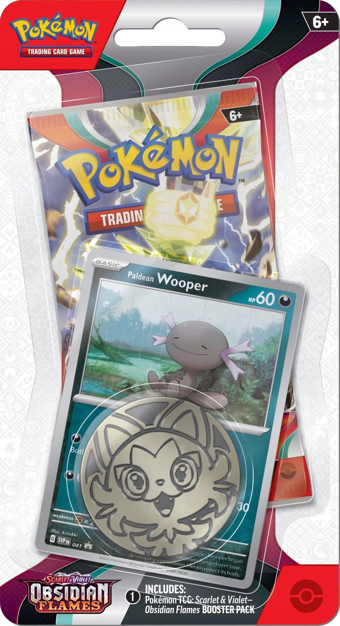 Scarlet & Violet: Obsidian Flames - Single Pack Blister (Paldean Wooper) | Jack's On Queen