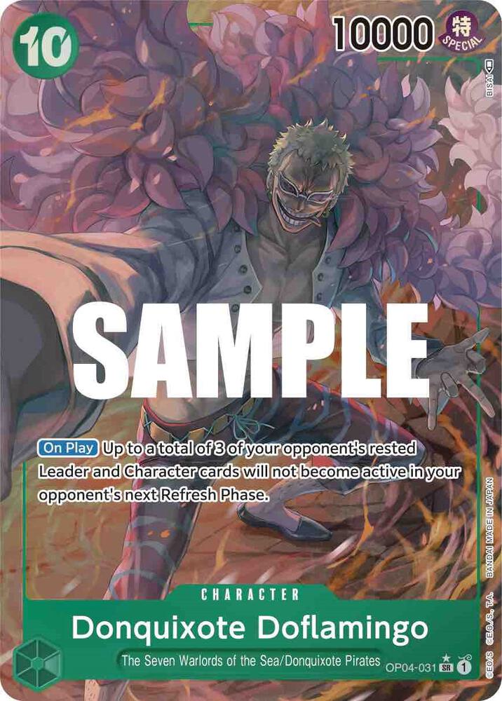 Donquixote Doflamingo (031) (Alternate Art) (OP04-031) [Kingdoms of Intrigue] | Jack's On Queen