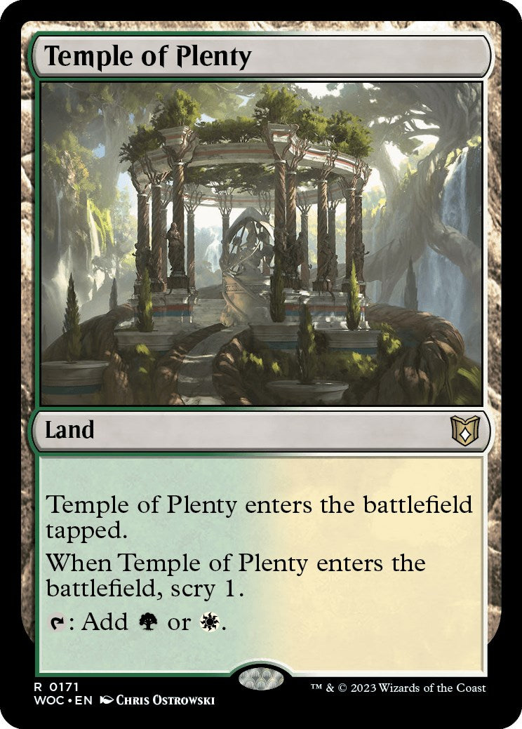 Temple of Plenty [Wilds of Eldraine Commander] | Jack's On Queen