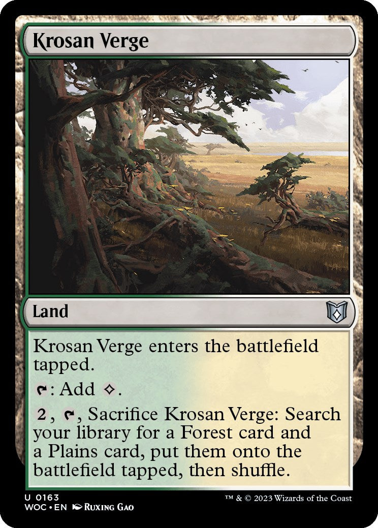 Krosan Verge [Wilds of Eldraine Commander] | Jack's On Queen