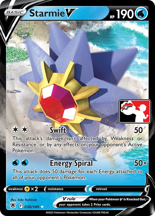 Starmie V (030/189) [Prize Pack Series Three] | Jack's On Queen