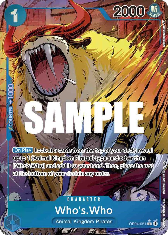 Who's.Who (Alternate Art) (OP04-051) [Kingdoms of Intrigue] | Jack's On Queen