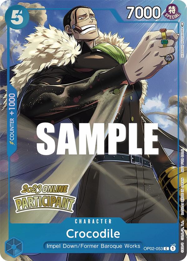 Crocodile (Online Regional 2023) [Participant] (OP02-053) [One Piece Promotion Cards] | Jack's On Queen