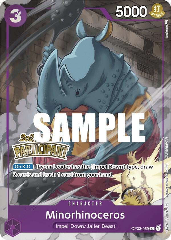 Minorhinoceros (Online Regional 2023) [Participant] (OP03-069) [One Piece Promotion Cards] | Jack's On Queen