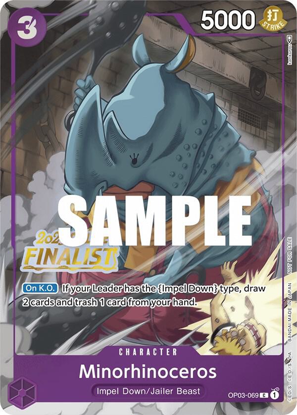 Minorhinoceros (Online Regional 2023) [Finalist] (OP03-069) [One Piece Promotion Cards] | Jack's On Queen