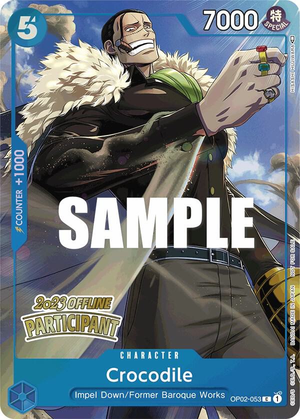 Crocodile (Offline Regional 2023) [Participant] (OP02-053) [One Piece Promotion Cards] | Jack's On Queen