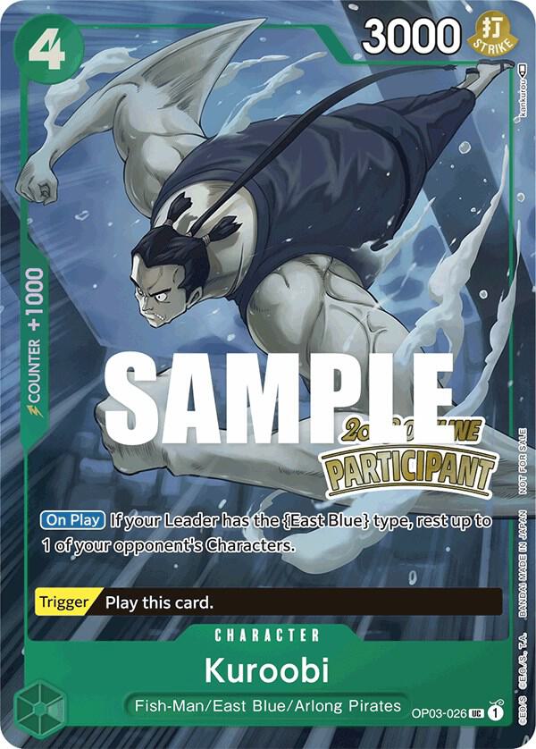 Kuroobi (Offline Regional 2023) [Participant] (OP03-026) [One Piece Promotion Cards] | Jack's On Queen