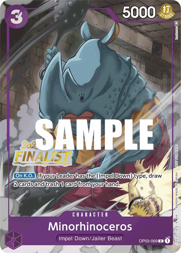 Minorhinoceros (Offline Regional 2023) [Finalist] (OP03-069) [One Piece Promotion Cards] | Jack's On Queen