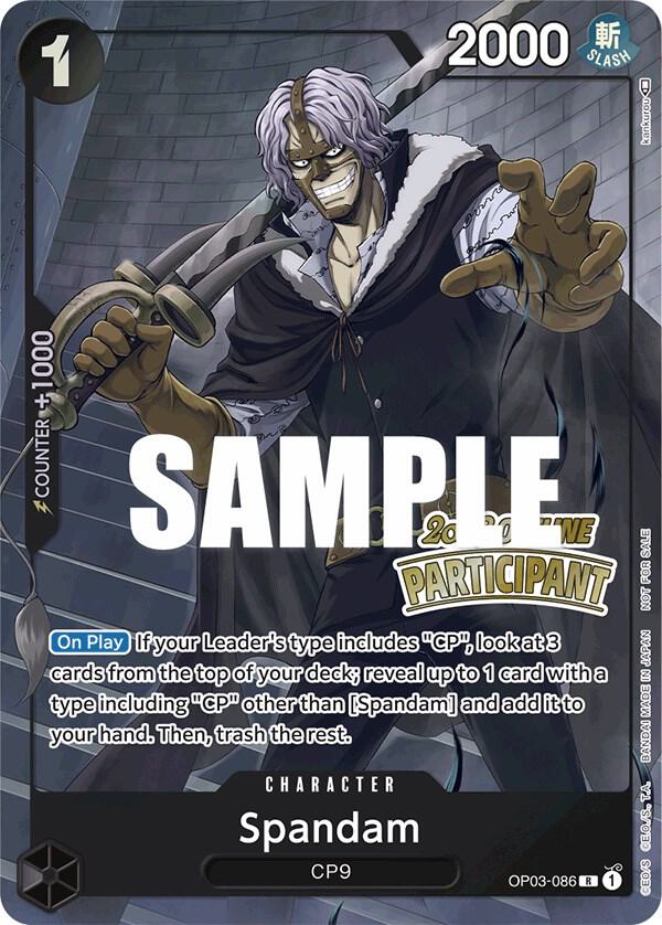 Spandam (Offline Regional 2023) [Participant] (OP03-086) [One Piece Promotion Cards] | Jack's On Queen