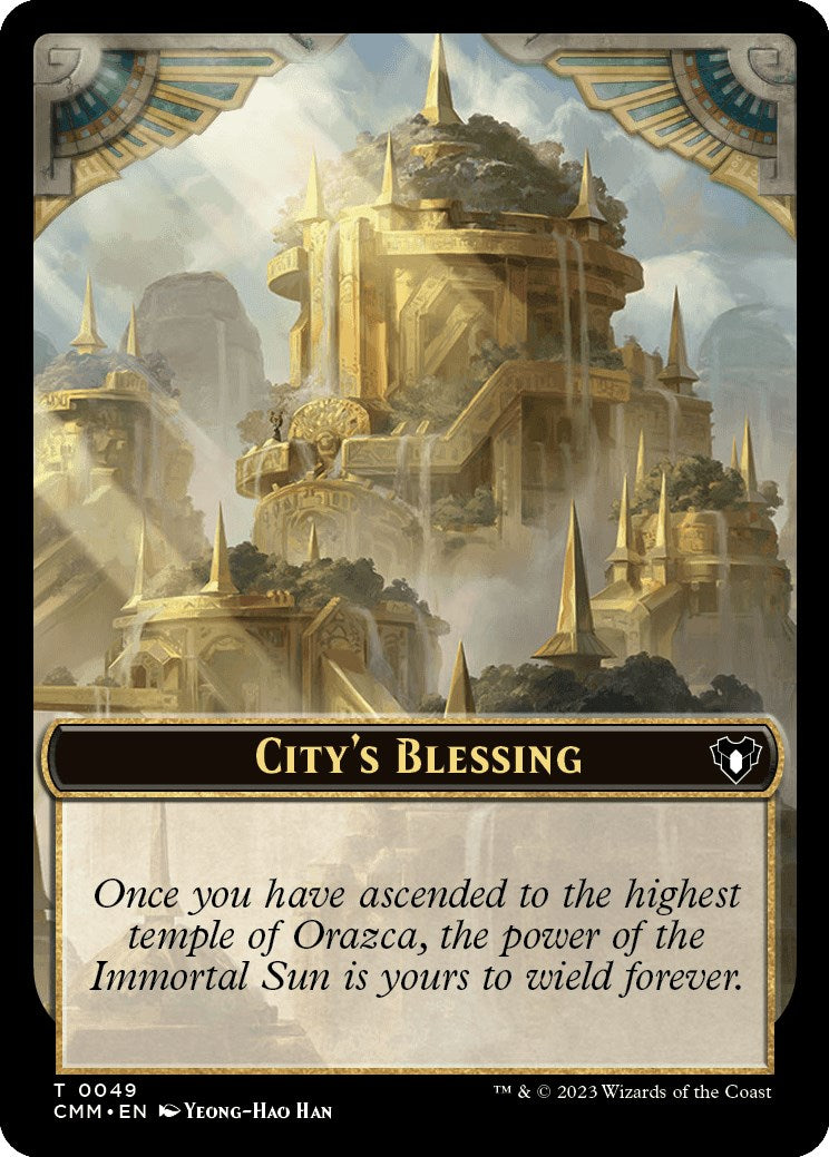 City's Blessing // Phyrexian Myr Double-Sided Token [Commander Masters Tokens] | Jack's On Queen