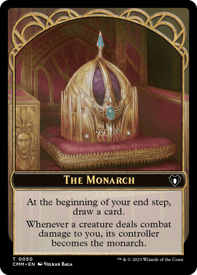 The Monarch // Emblem - Ob Nixilis of the Black Oath Double-Sided Token [Commander Masters Tokens] | Jack's On Queen