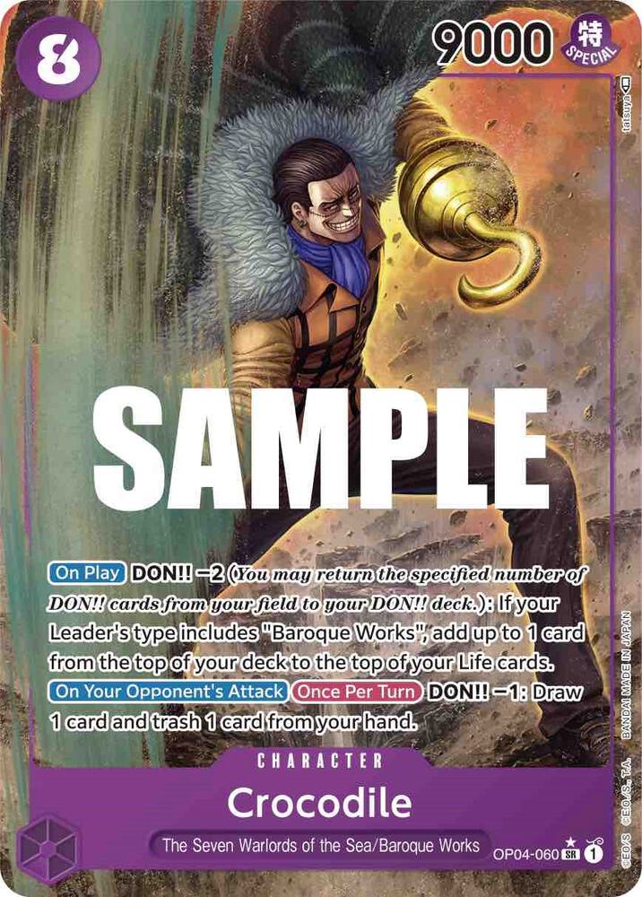 Crocodile (060) (Alternate Art) (OP04-060) [Kingdoms of Intrigue] | Jack's On Queen
