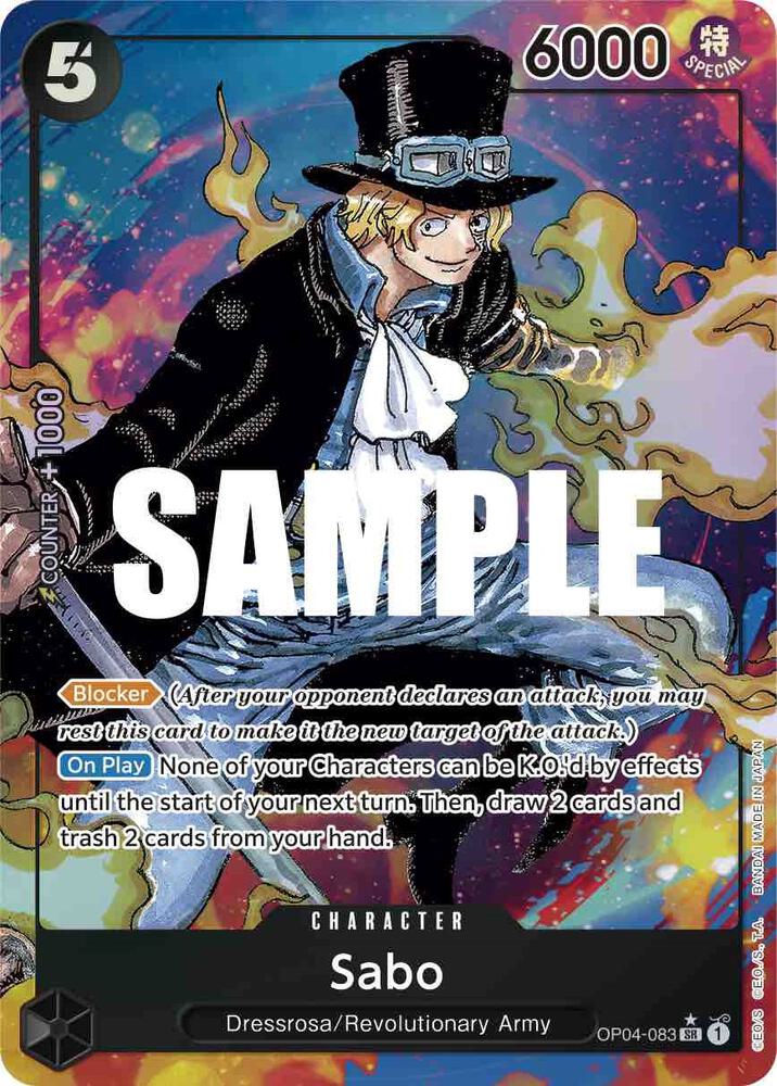 Sabo (Alternate Art) (OP04-083) [Kingdoms of Intrigue] | Jack's On Queen