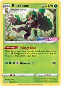 Rillaboom (SWSH006) (Staff Prerelease Promo) [Sword & Shield: Black Star Promos] | Jack's On Queen