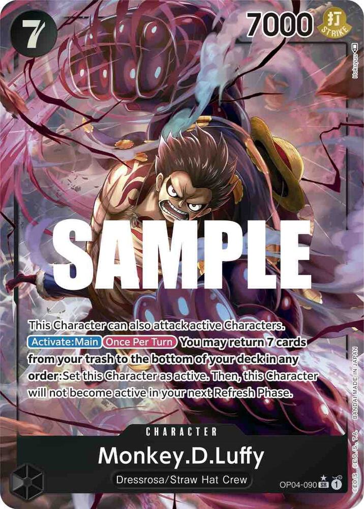 Monkey.D.Luffy (090) (Alternate Art) (OP04-090) [Kingdoms of Intrigue] | Jack's On Queen