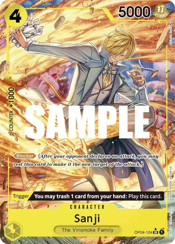 Sanji (104) (Alternate Art) (OP04-104) [Kingdoms of Intrigue] | Jack's On Queen