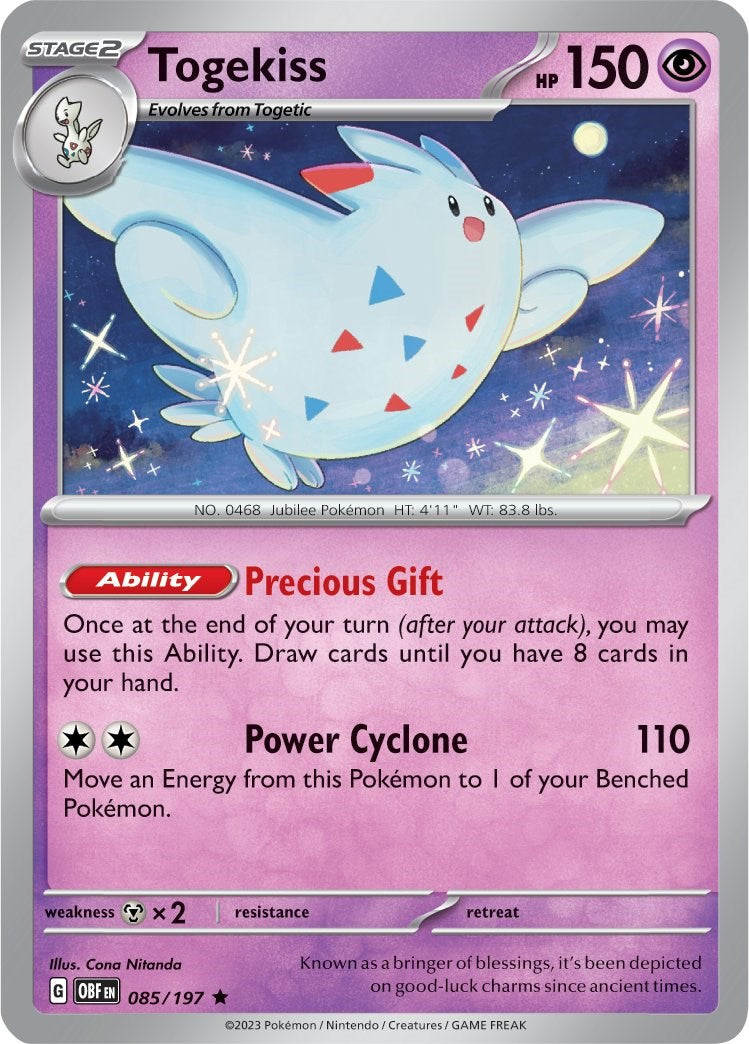 Togekiss (085/197) (Theme Deck Exclusive) [Scarlet & Violet: Obsidian Flames] | Jack's On Queen