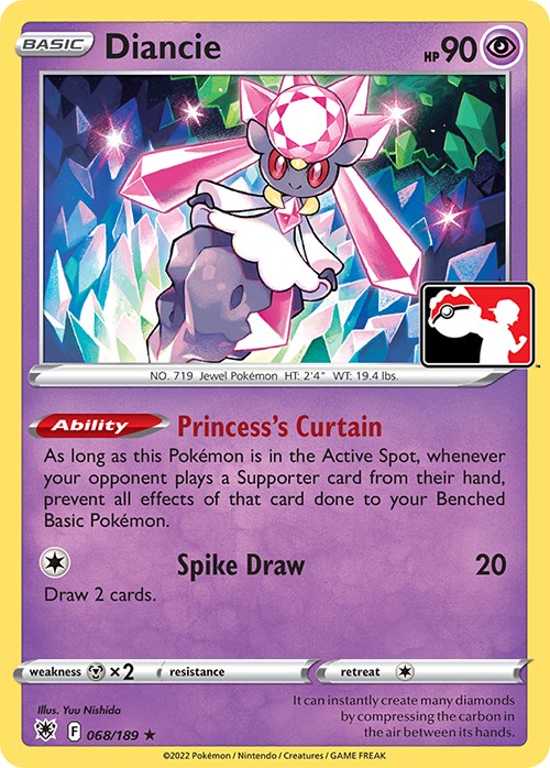 Diancie (068/189) [Prize Pack Series Three] | Jack's On Queen