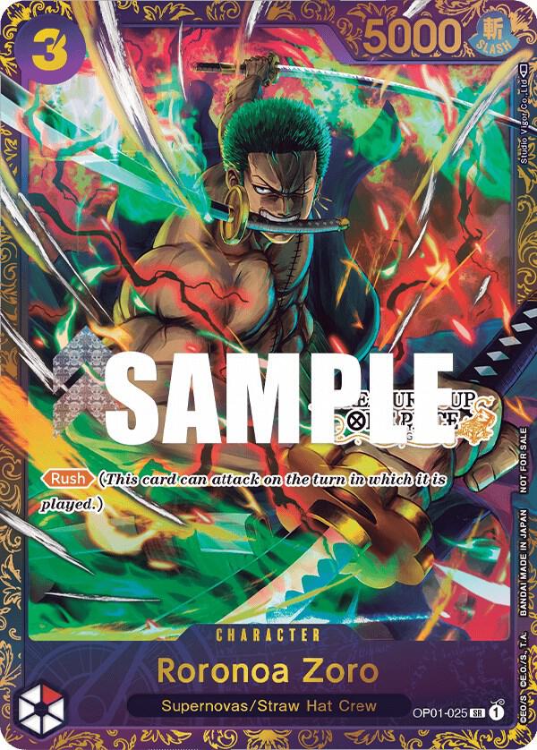 Roronoa Zoro - OP01-025 (Treasure Cup) (OP01-025) [One Piece Promotion Cards] | Jack's On Queen