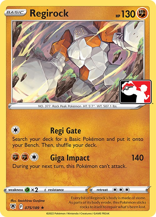 Regirock (075/189) [Prize Pack Series Three] | Jack's On Queen