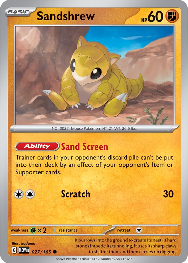 Sandshrew (027/165) [Scarlet & Violet: 151] | Jack's On Queen