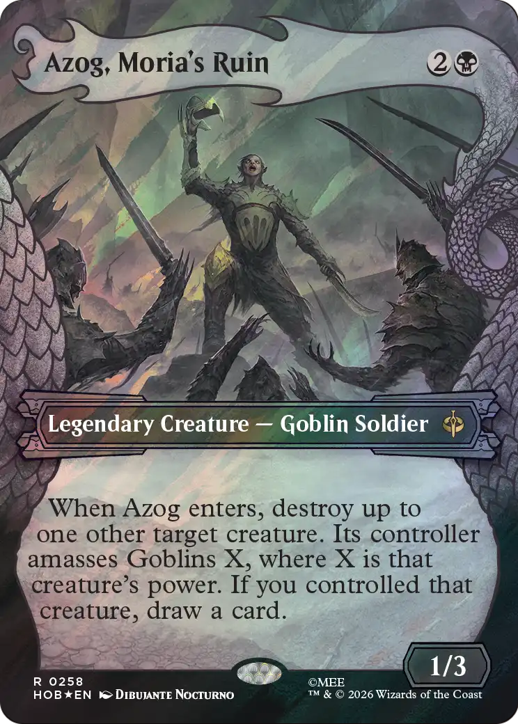 Azog, Moria's Ruin (Showcase) (Surge Foil) [The Hobbit] | Jack's On Queen