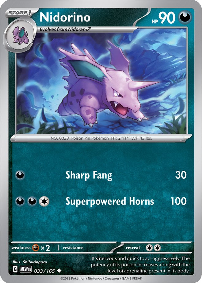 Nidorino (033/165) [Scarlet & Violet 151] | Jack's On Queen