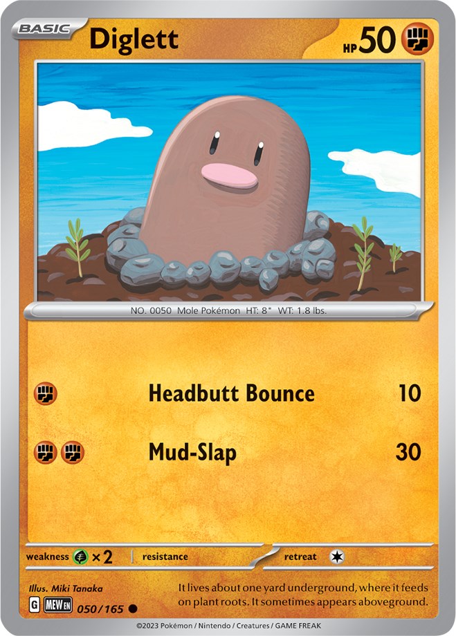 Diglett (050/165) [Scarlet & Violet: 151] | Jack's On Queen