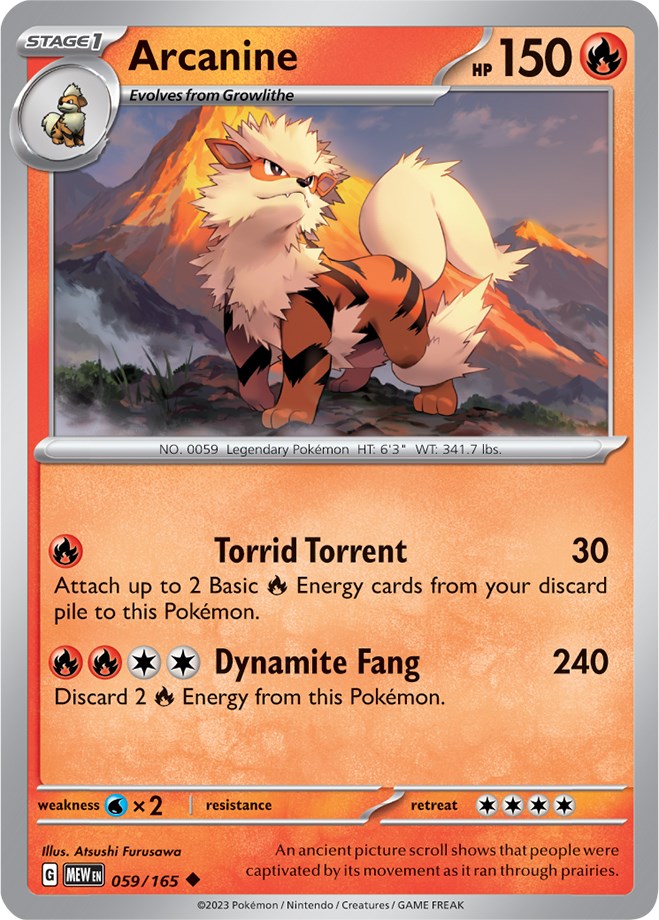 Arcanine (059/165) [Scarlet & Violet 151] | Jack's On Queen