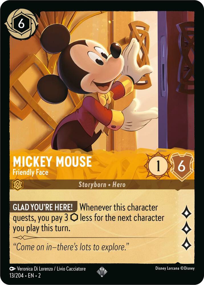 Mickey Mouse - Friendly Face (13/204) [Rise of the Floodborn] | Jack's On Queen