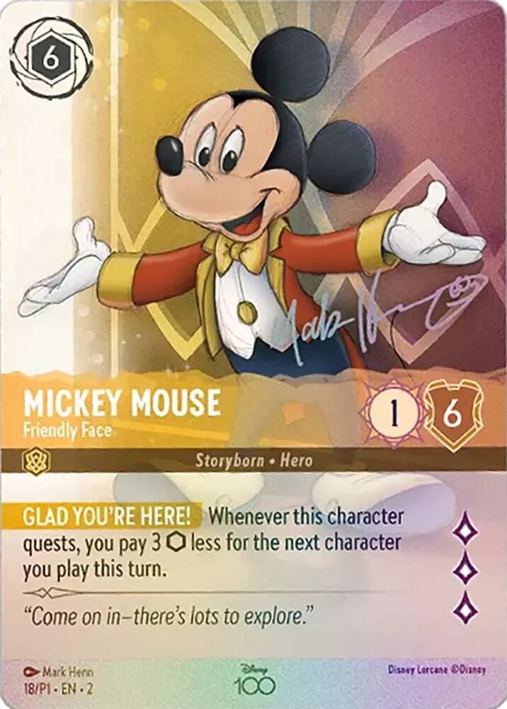 Mickey Mouse - Friendly Face (Alternate Art) (18) [Disney100 Promos] | Jack's On Queen