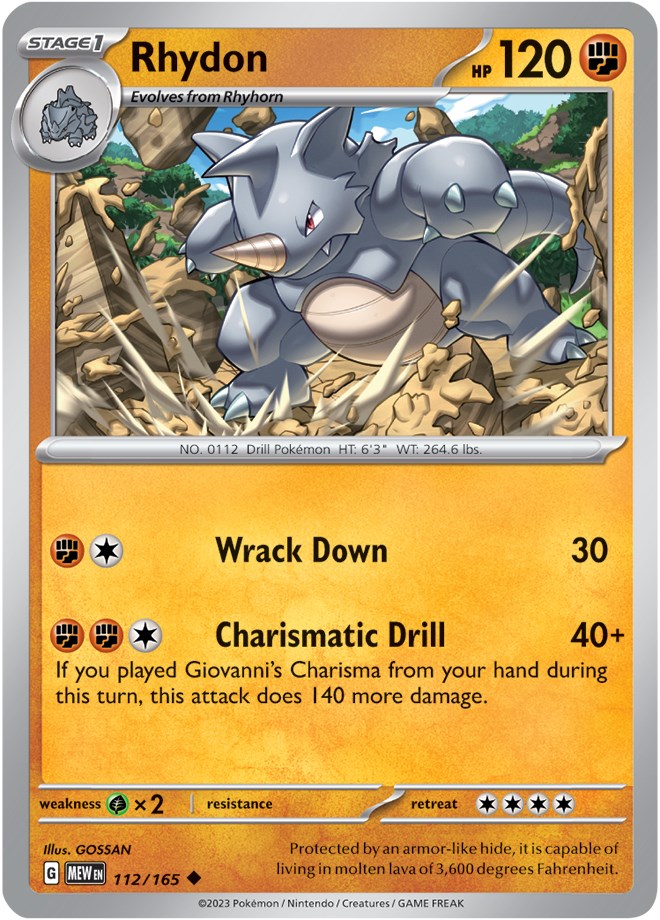 Rhydon (112/165) [Scarlet & Violet 151] | Jack's On Queen