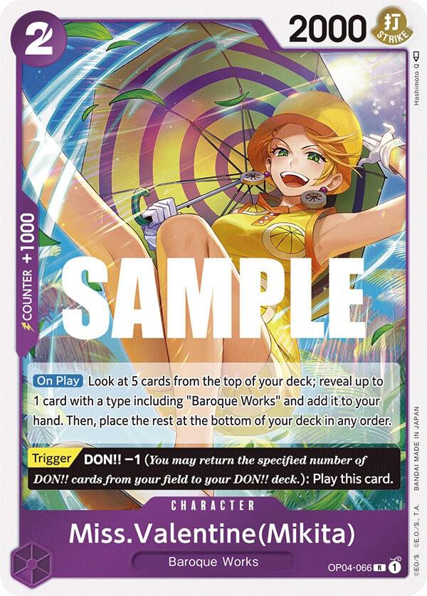 Miss.Valentine(Mikita) (OP04-066) [Kingdoms of Intrigue] | Jack's On Queen