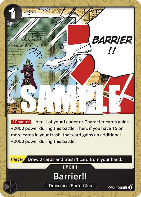 Barrier!! (OP04-095) [Kingdoms of Intrigue] | Jack's On Queen
