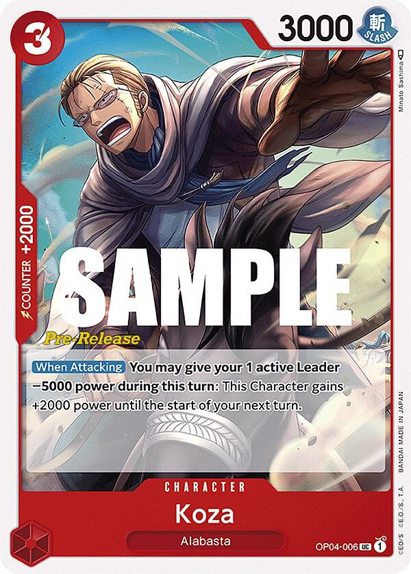 Koza (OP04-006) [Kingdoms of Intrigue Pre-Release Cards] | Jack's On Queen