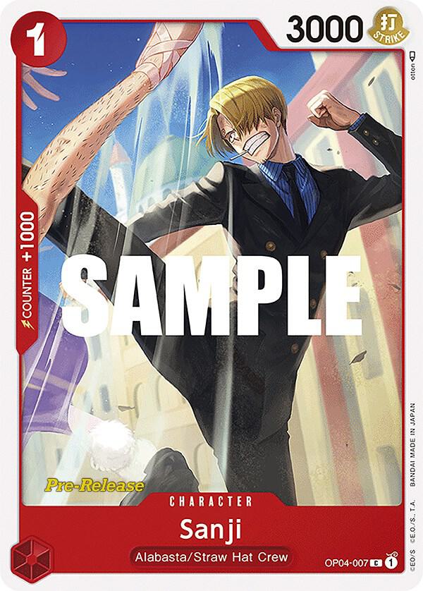 Sanji (007) (OP04-007) [Kingdoms of Intrigue Pre-Release Cards] | Jack's On Queen