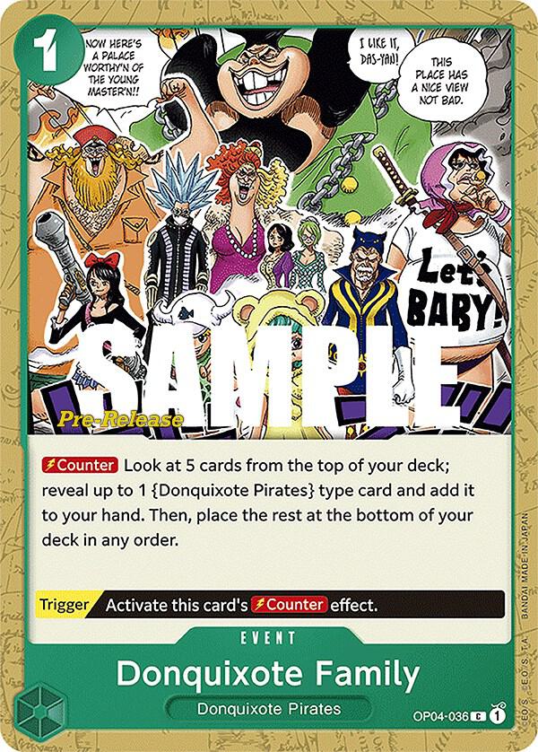 Donquixote Family (OP04-036) [Kingdoms of Intrigue Pre-Release Cards] | Jack's On Queen