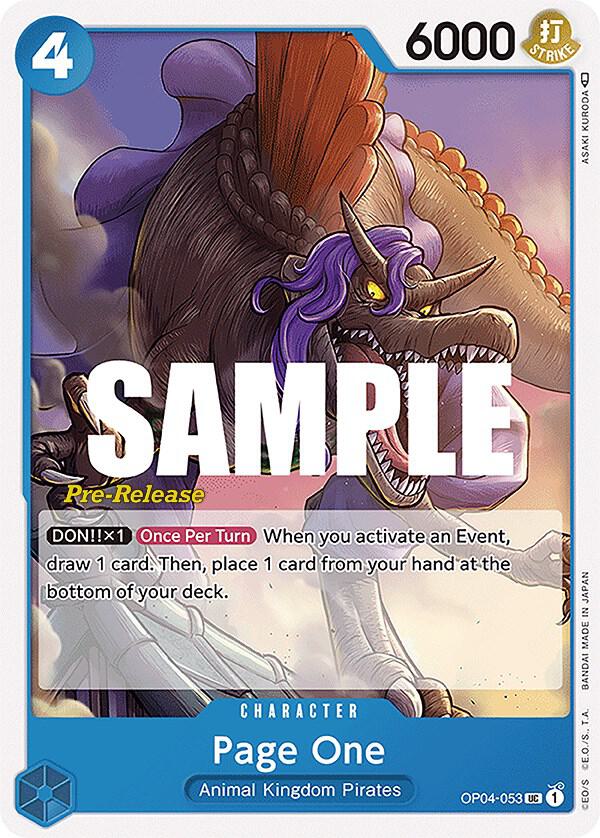Page One (OP04-053) [Kingdoms of Intrigue Pre-Release Cards] | Jack's On Queen
