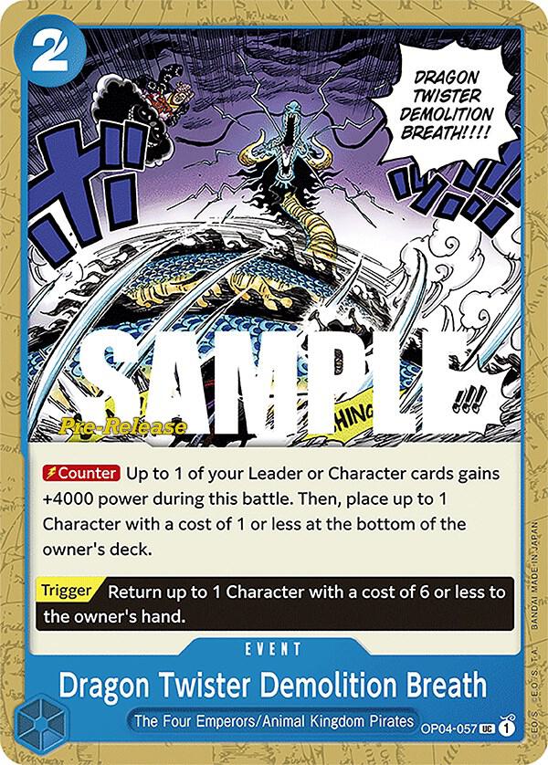 Dragon Twister Demolition Breath (OP04-057) [Kingdoms of Intrigue Pre-Release Cards] | Jack's On Queen