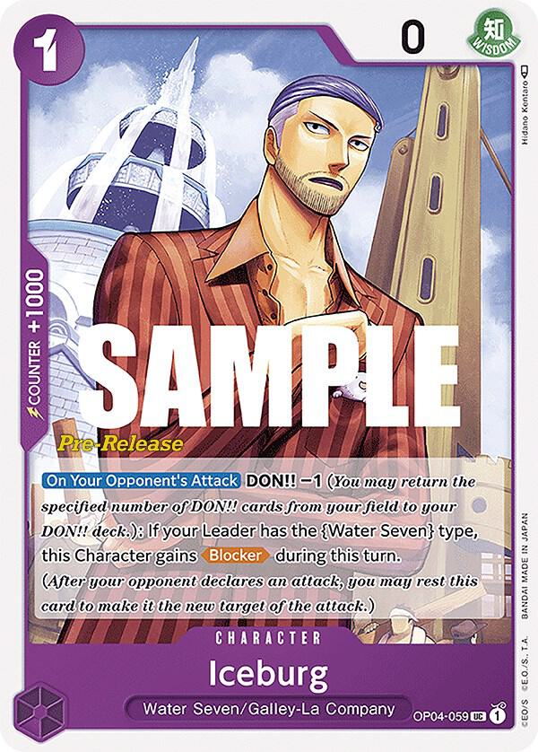 Iceburg (OP04-059) [Kingdoms of Intrigue Pre-Release Cards] | Jack's On Queen