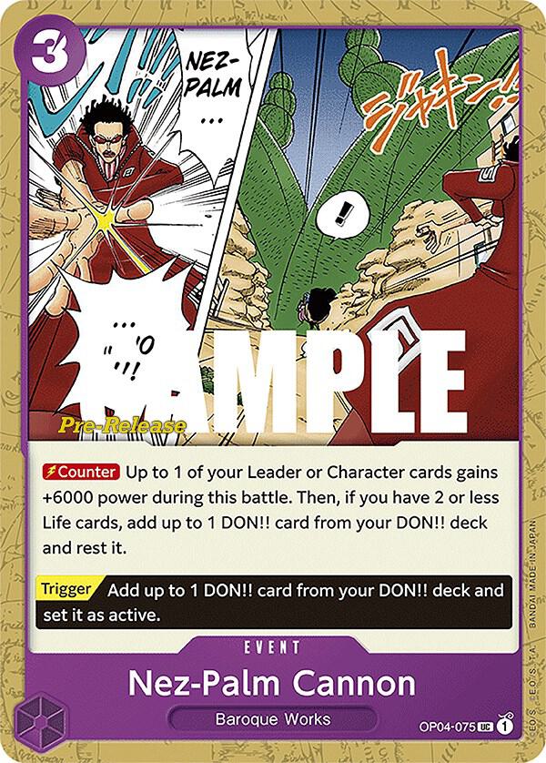 Nez-Palm Cannon (OP04-075) [Kingdoms of Intrigue Pre-Release Cards] | Jack's On Queen
