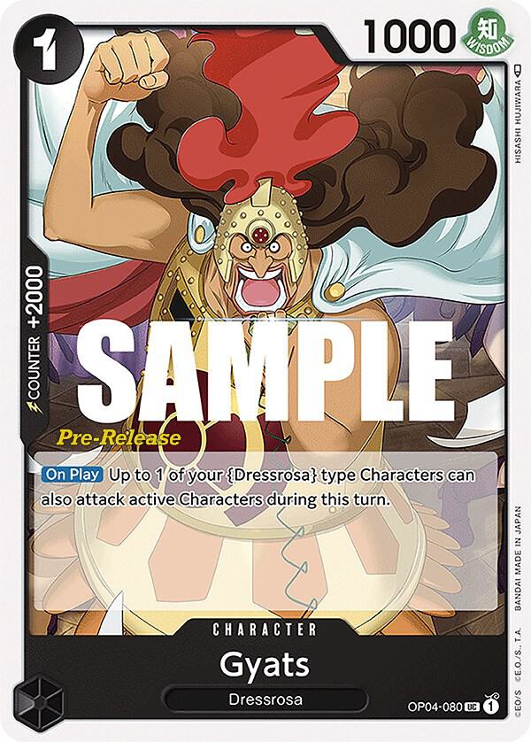 Gyats (OP04-080) [Kingdoms of Intrigue Pre-Release Cards] | Jack's On Queen