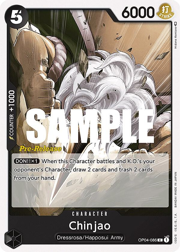 Chinjao (OP04-086) [Kingdoms of Intrigue Pre-Release Cards] | Jack's On Queen