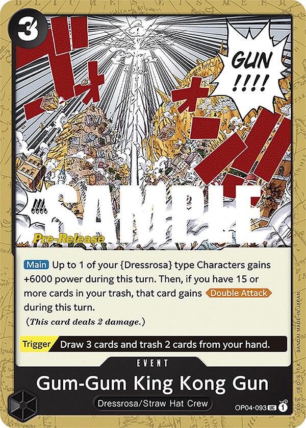 Gum-Gum King Kong Gun (OP04-093) [Kingdoms of Intrigue Pre-Release Cards] | Jack's On Queen